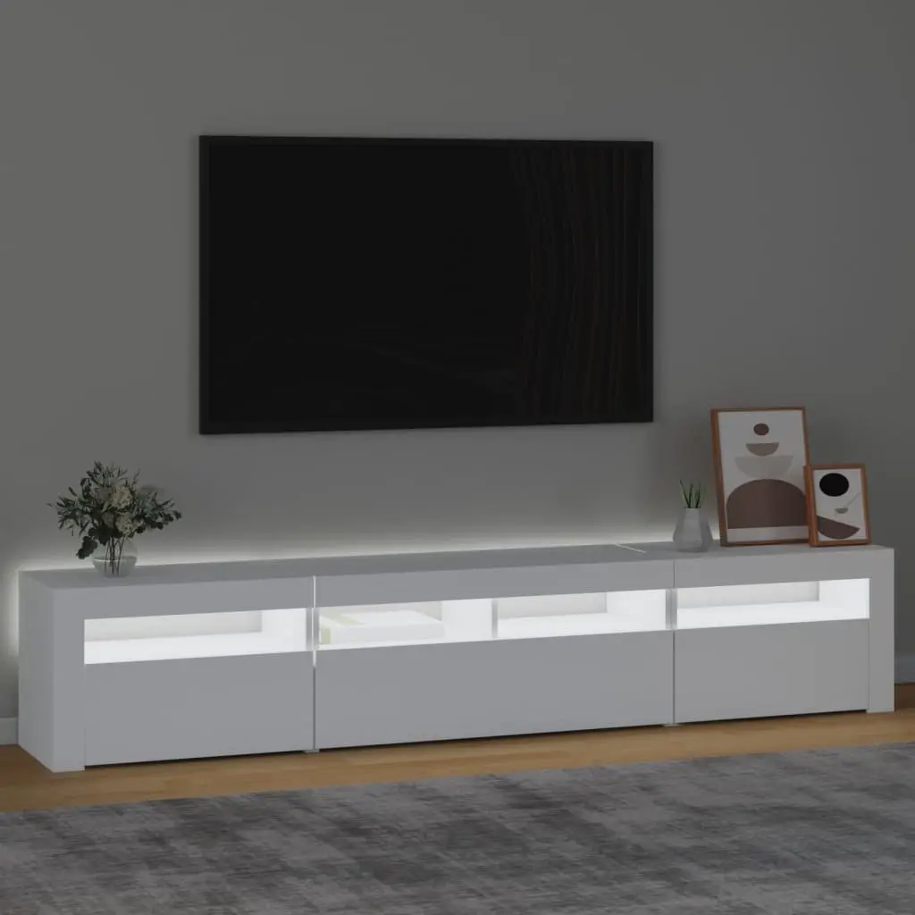 TV Cabinet Engineered Wood 210cm White