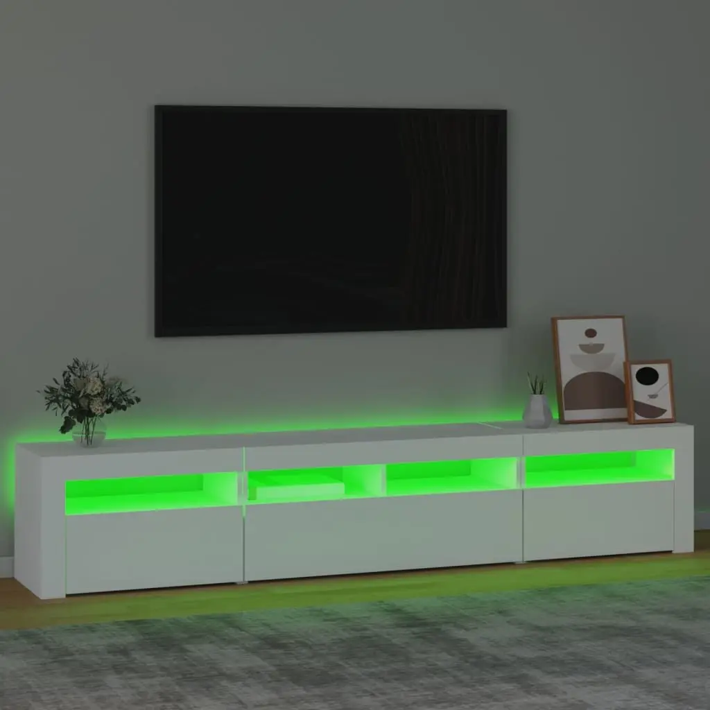 TV Cabinet Engineered Wood 210cm White