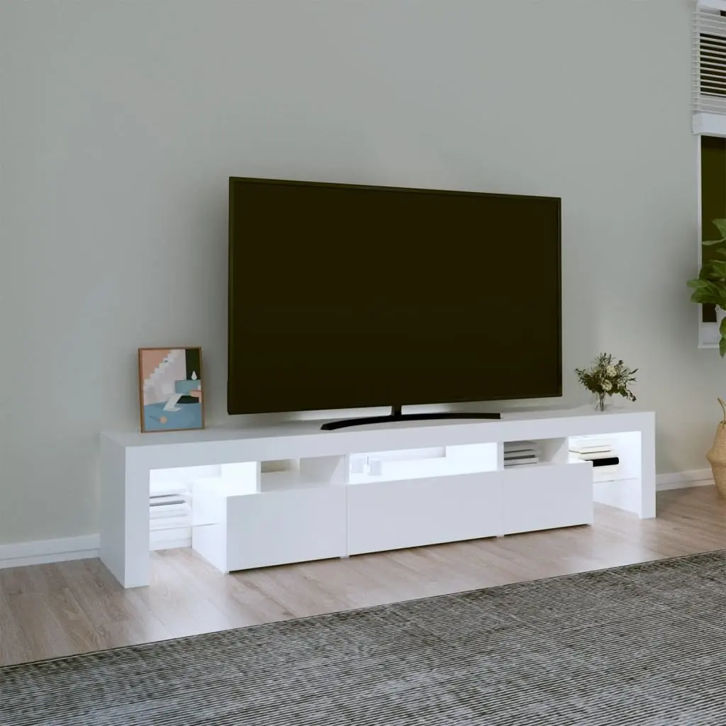 TV Cabinet Engineered Wood 200cm White
