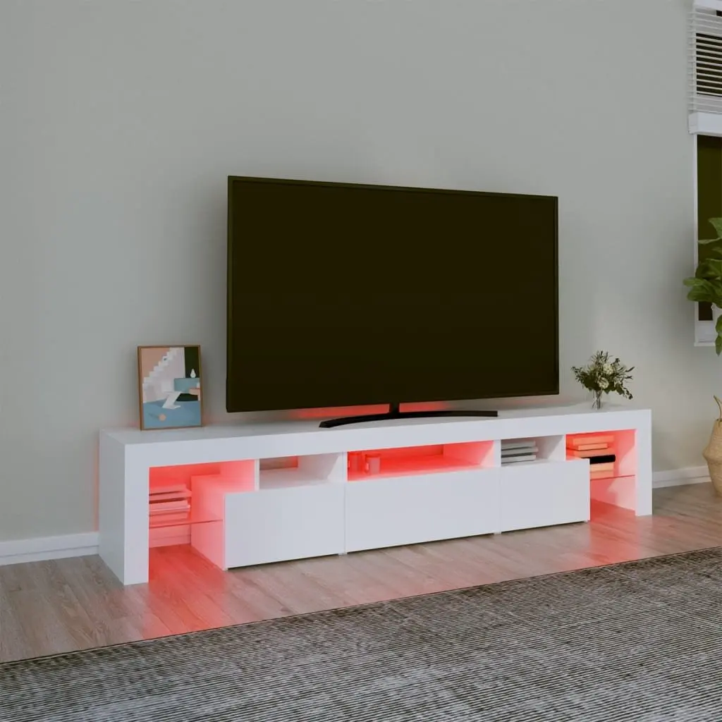 TV Cabinet Engineered Wood 200cm White