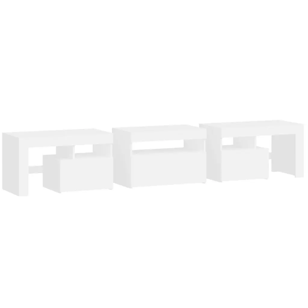 TV Cabinet Engineered Wood 200cm White