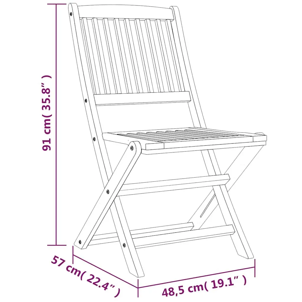 5 Piece Garden Dining Set in Solid Wood