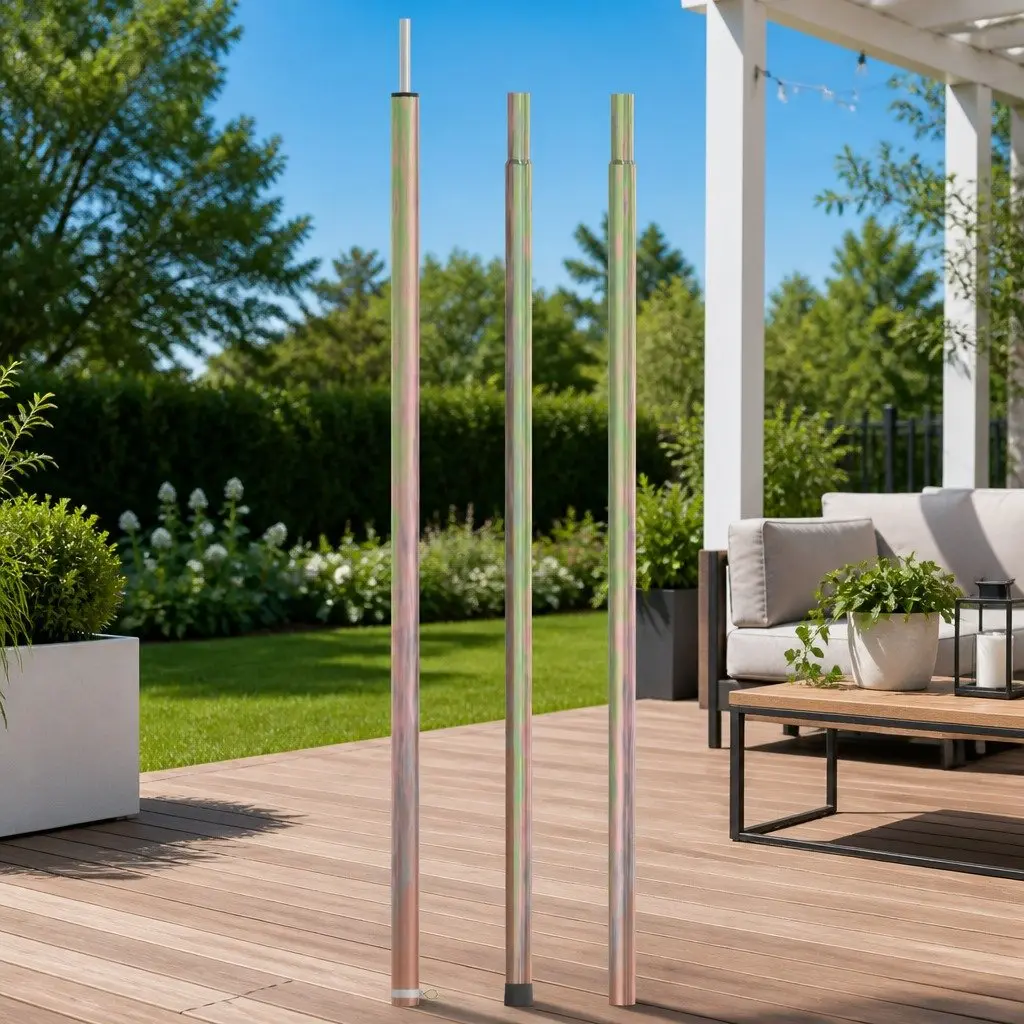 Adjustable Telescopic Tent Pole 170-255cm Galvanised Steel