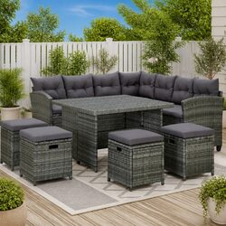 6-Piece Durable Outdoor Lounge Set with Cushions