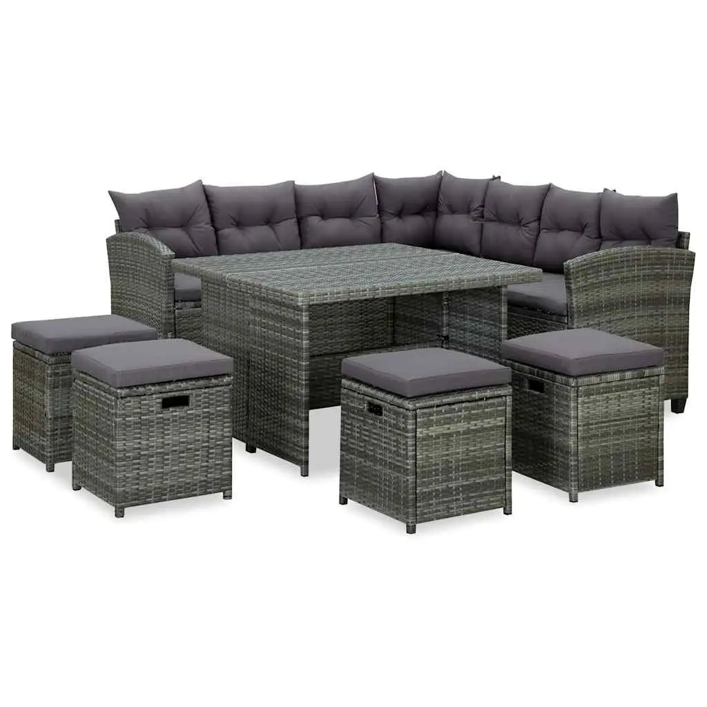 6-Piece Durable Outdoor Lounge Set with Cushions