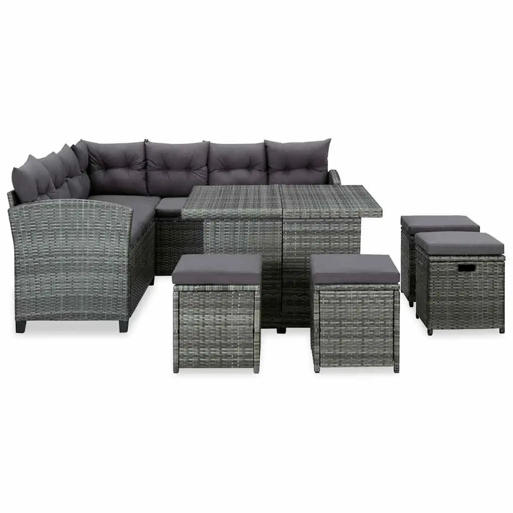 6-Piece Durable Outdoor Lounge Set with Cushions