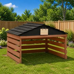 Robotic Lawn Mower Garage Shed Durable Firwood Outdoor Protection
