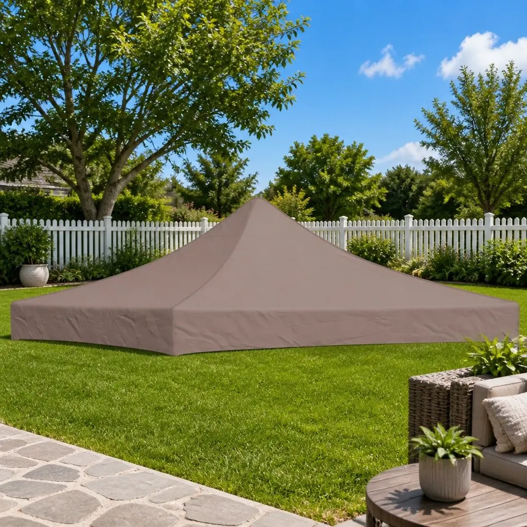 3x3 m Taupe Replacement Canopy for Garden Gazebos
