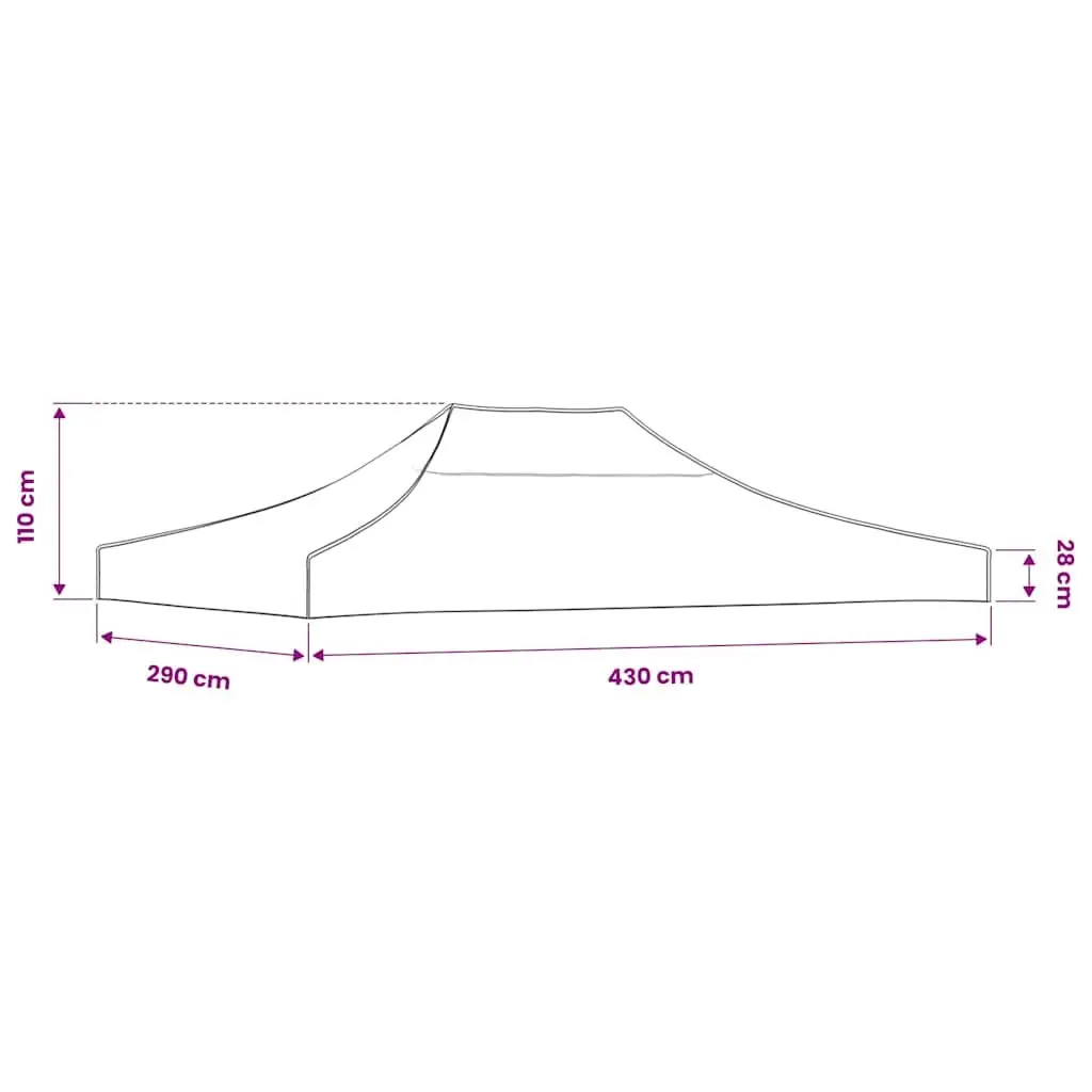 Beige Replacement Canopy for 4.5 x 3 m Party Tent