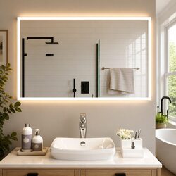 Durable LED Bathroom Mirror 60x100 cm Wall-Mounted