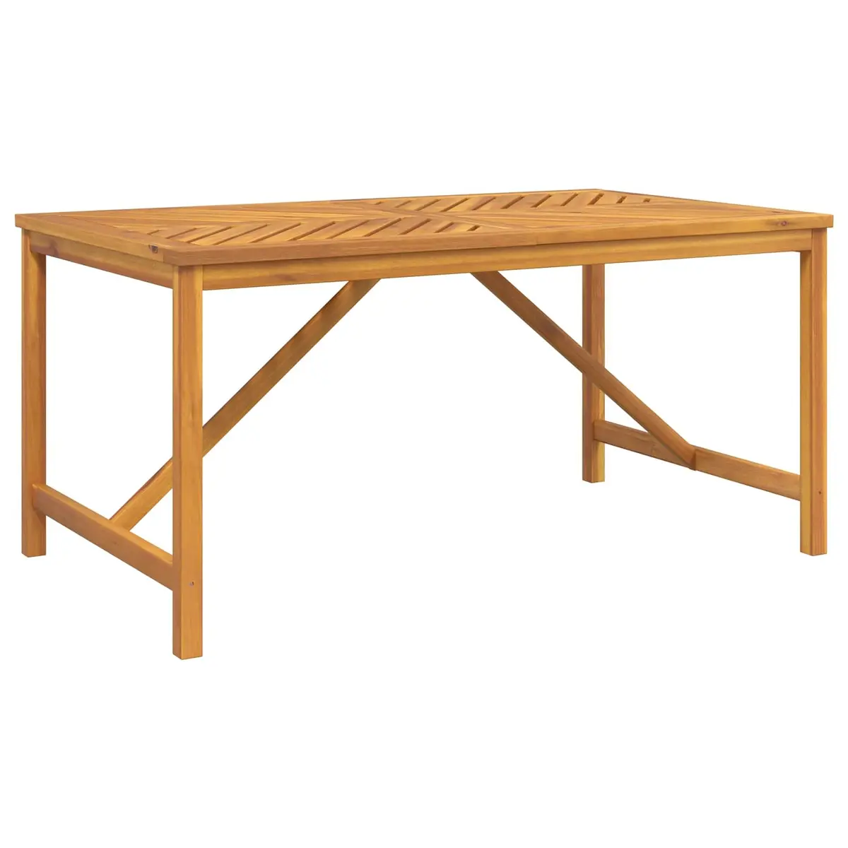 Garden Dining Set Acacia Wood 4 Piece Brown Outdoor Table Chairs