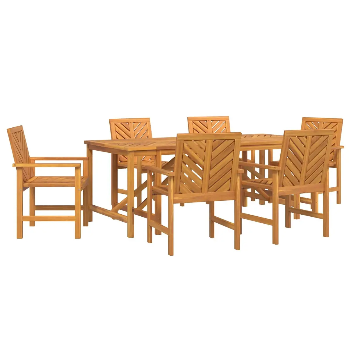 Acacia Wood 7 Piece Garden Dining Set
