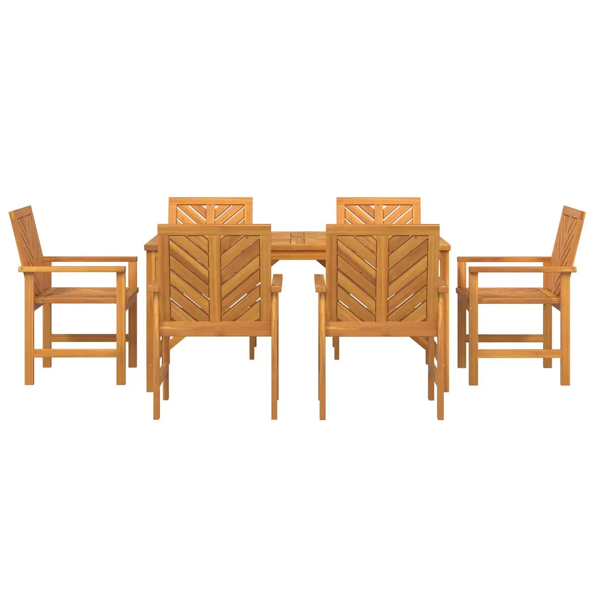Acacia Wood 7 Piece Garden Dining Set