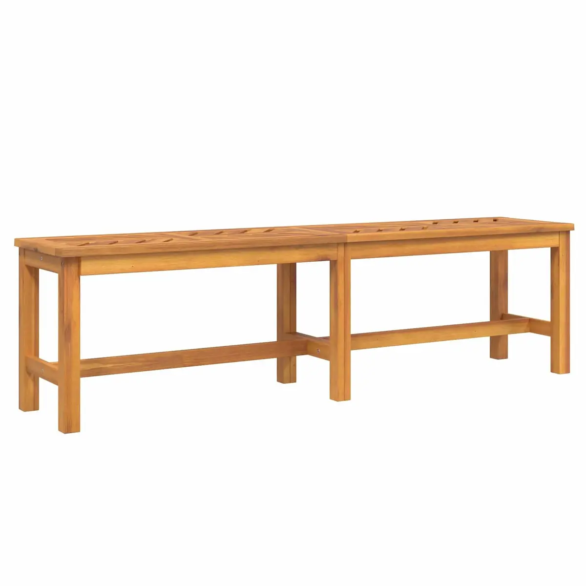 Garden Dining Set Solid Acacia Wood 5 Pieces Brown Outdoor Table Chairs