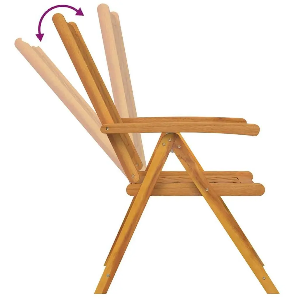 3-Piece Garden Dining Set in Solid Acacia Wood