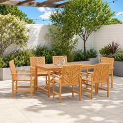 Acacia Wood Garden Dining Chair Set of 6