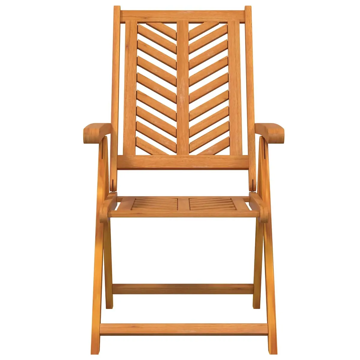 Outdoor Garden Chair 4 pcs Brown Solid Acacia Wood Reclining Patio Seating