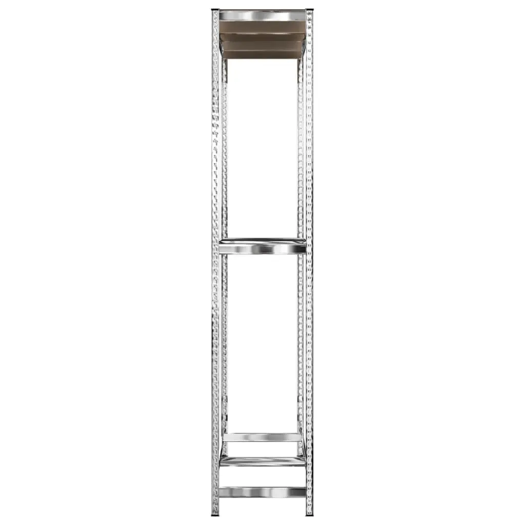 2-Layer Tire Rack, 4 pcs Silver Steel Storage