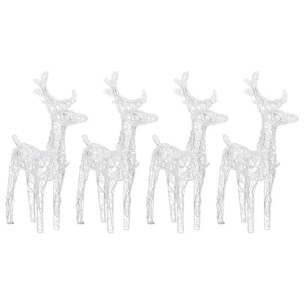 4pcs Cold White Christmas Reindeer Lights