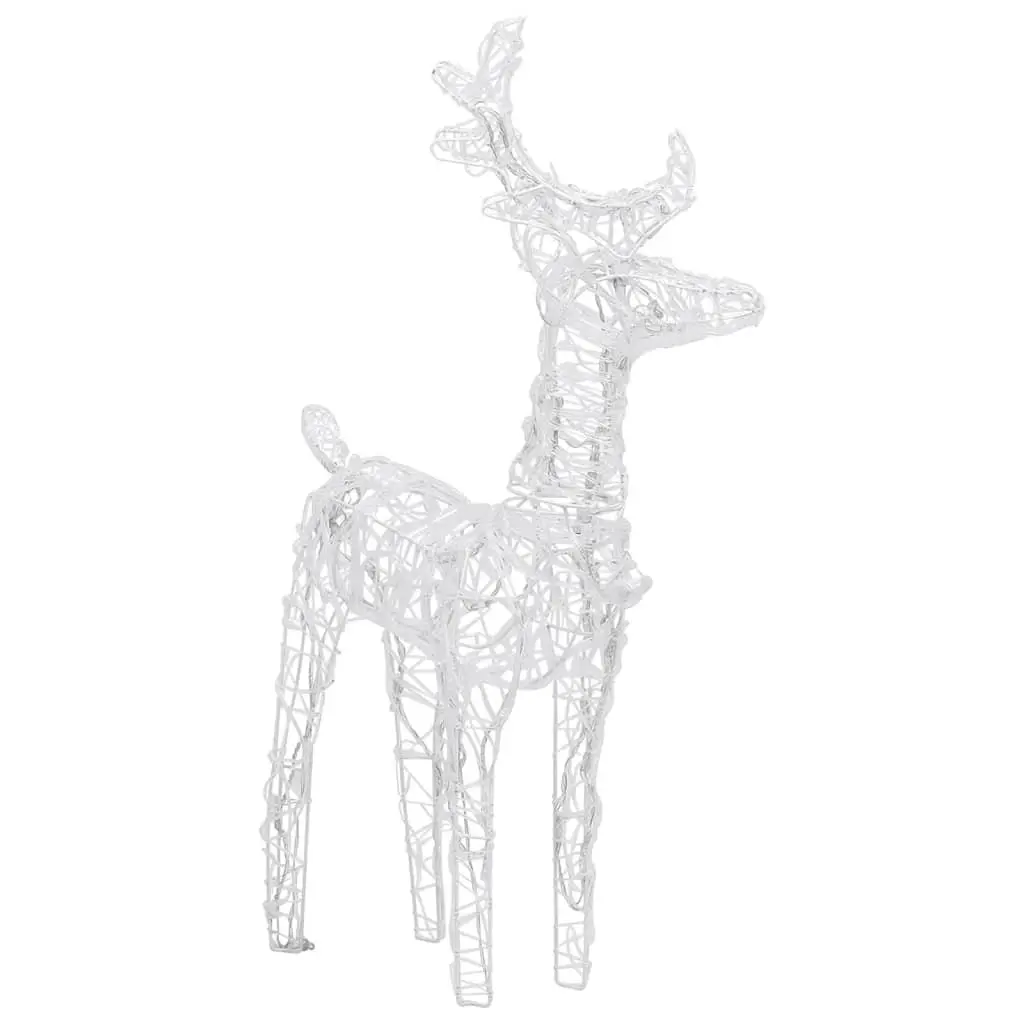 Reindeer Decorations Acrylic 6 Piece Outdoor Yard Display Blue LED Light