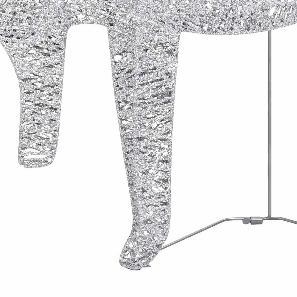 Silver Christmas Reindeer Lights with 80 LEDs