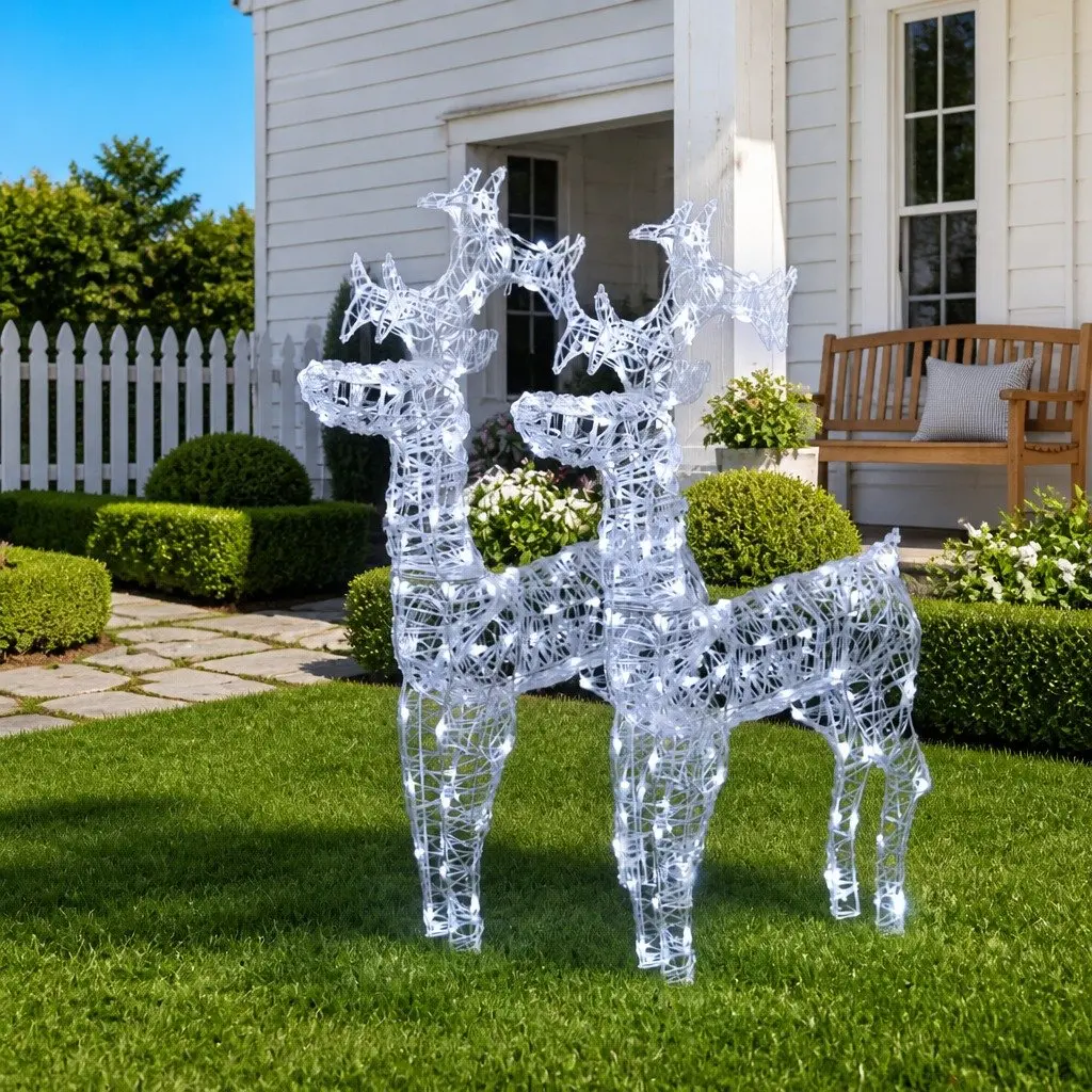 LED Lighted Reindeer Decorations 2pc
