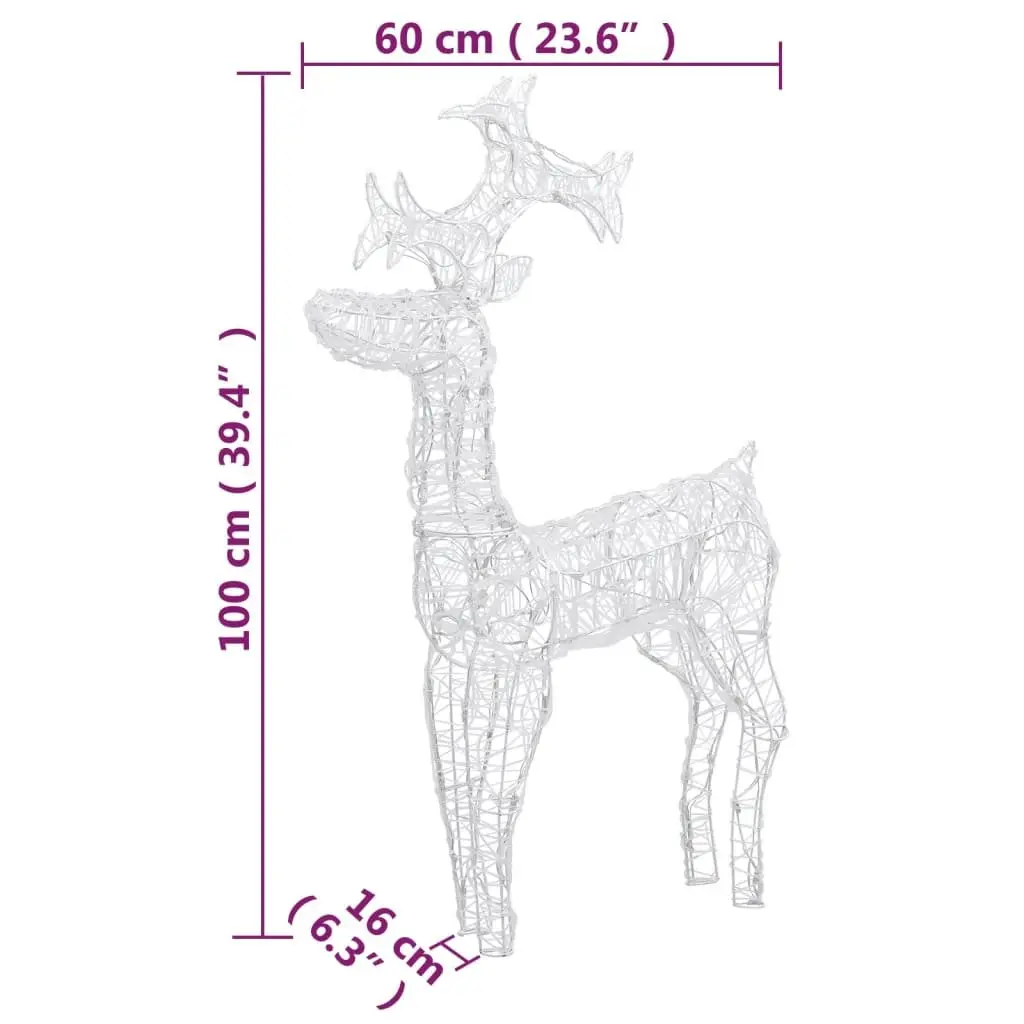 LED Lighted Reindeer Decorations 2pc