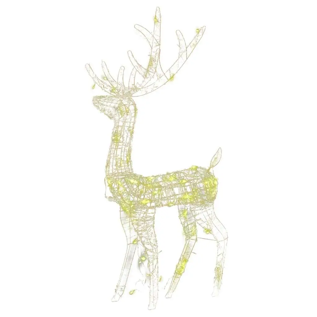 Acrylic Reindeer Decorations 128cm Warm White LED 3 Piece