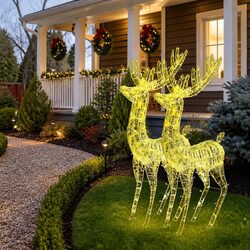Elegant Acrylic Reindeer Light 250 LED Outdoor Decoration