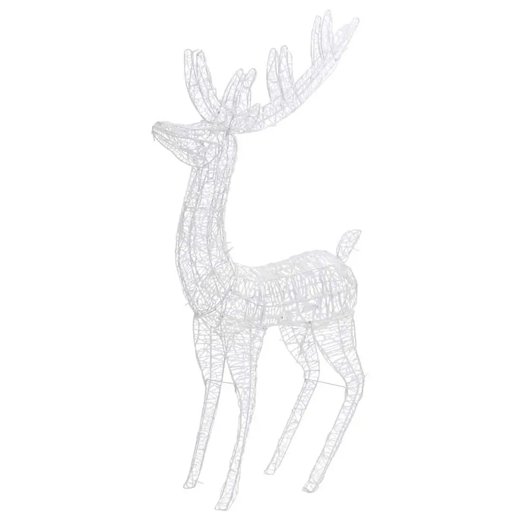 Acrylic Christmas Reindeer Light 180cm Outdoor Garden Decoration Warm White 250LED