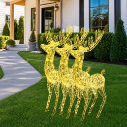 Acrylic Reindeer Lights with 250 LEDs for Outdoor Decor