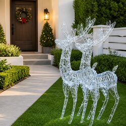 Acrylic Christmas Reindeer Decoration 180cm with 250 LED Lights