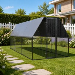 Durable Galvanised Steel Chicken Cage 2x6x2m