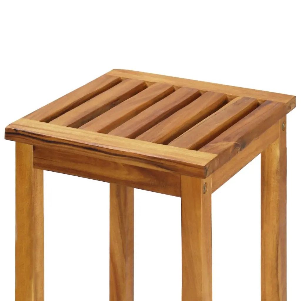 Garden Bar Set 3 Piece Outdoor Furniture Solid Wood Brown Patio Dining Stools