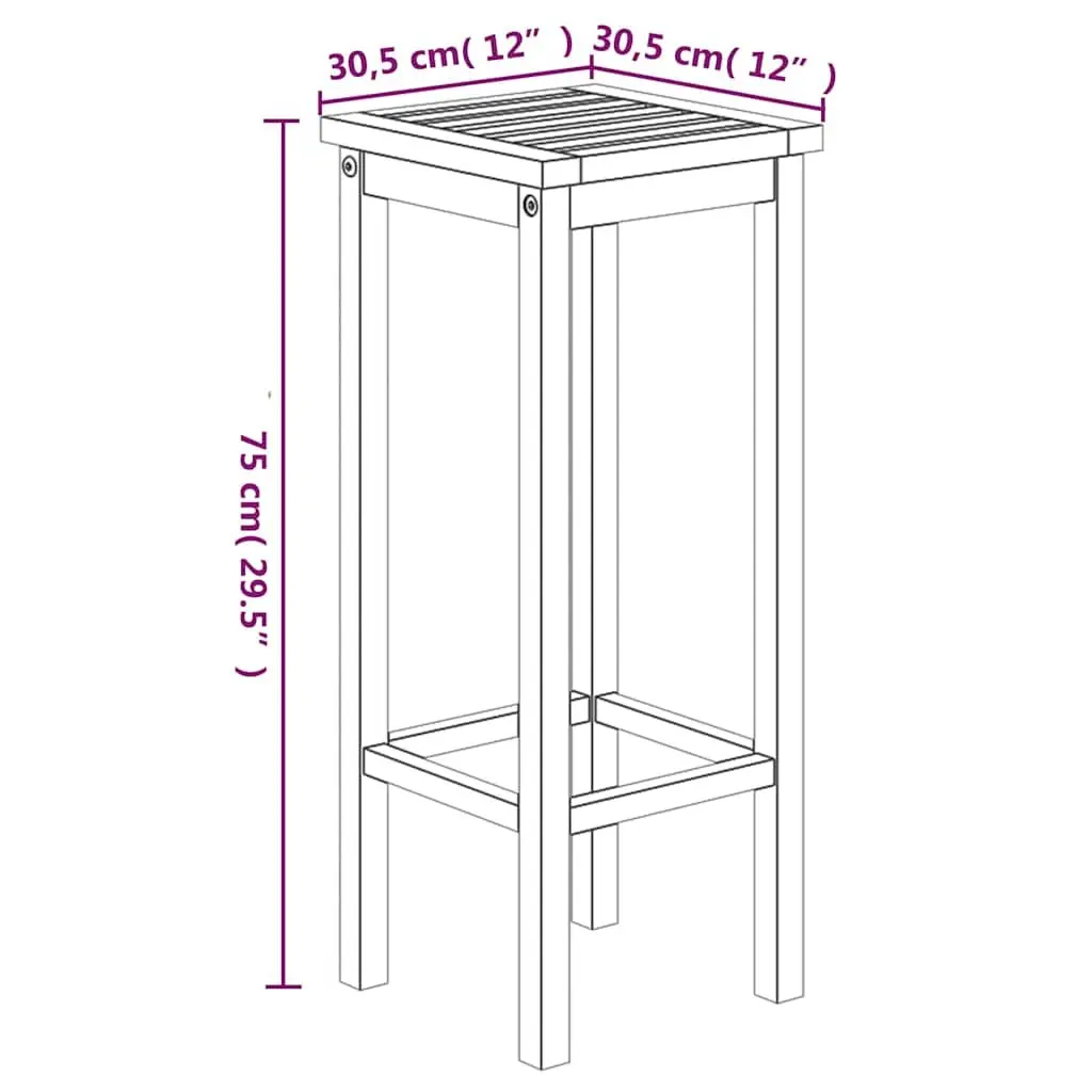 3 Piece Garden Bar Set in Solid Acacia Wood