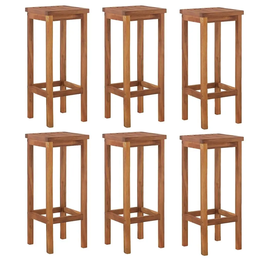 7 Piece Garden Bar Set Solid Acacia Wood Brown