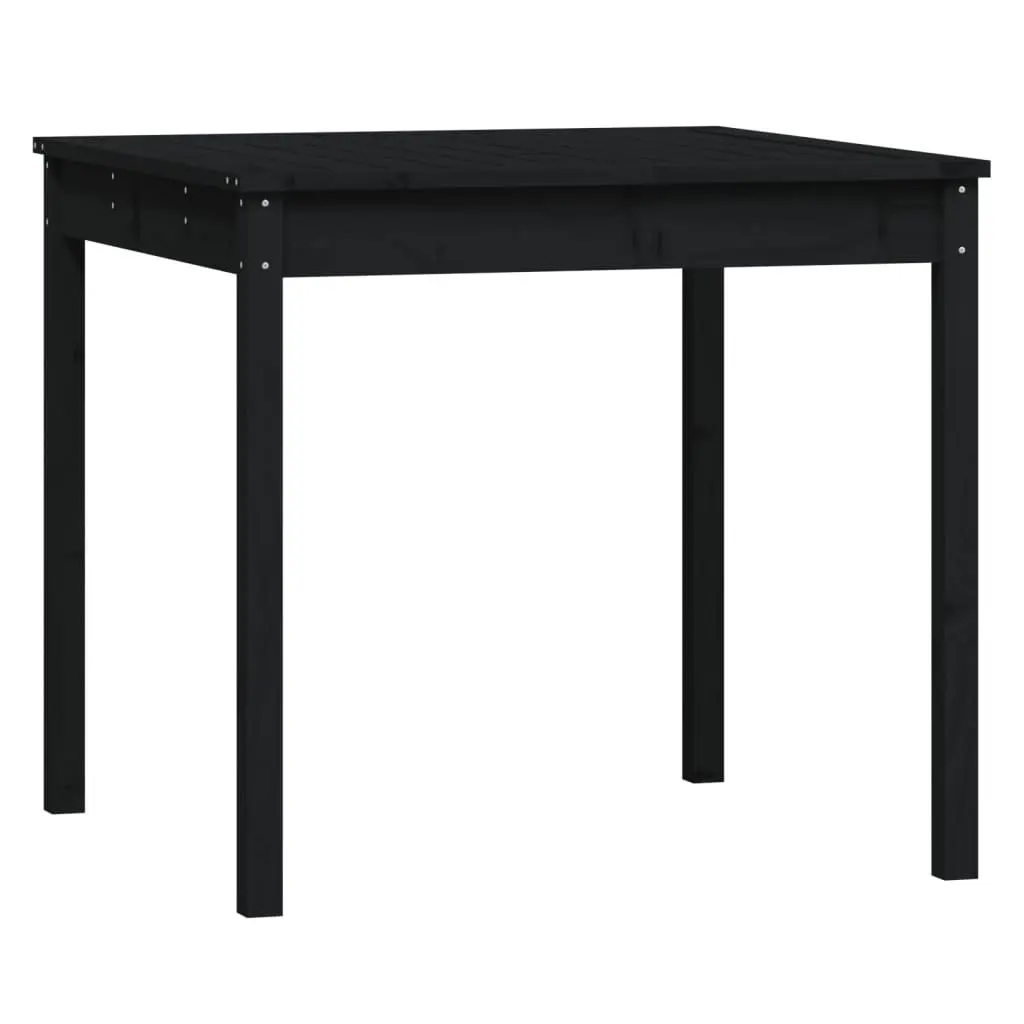 Solid Pine Wood 3 Piece Garden Bistro Set in Black