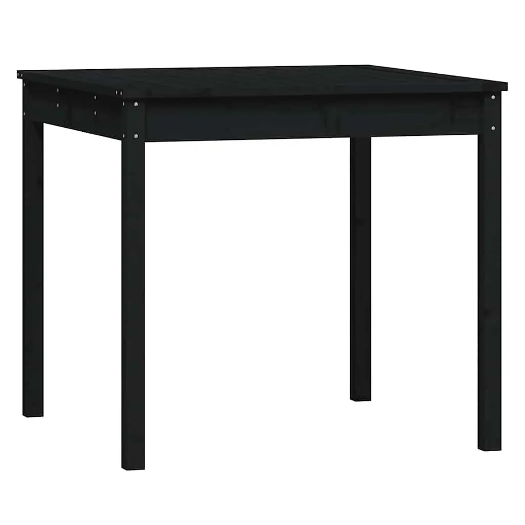 Solid Wood Garden Dining Set 5 Piece in Black