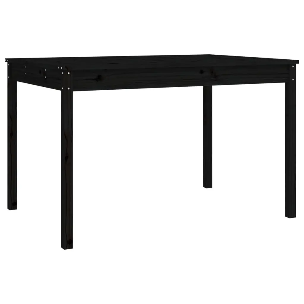 Black Wood Outdoor Dining Set for 4