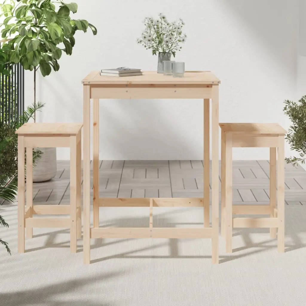 3 Piece Garden Bar Set for Outdoor Fun