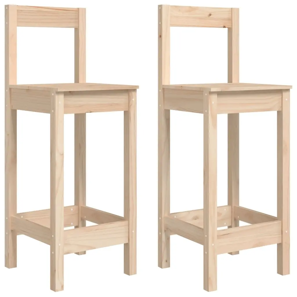 Solid Wood Pine 3 Piece Garden Bar Set for Patio