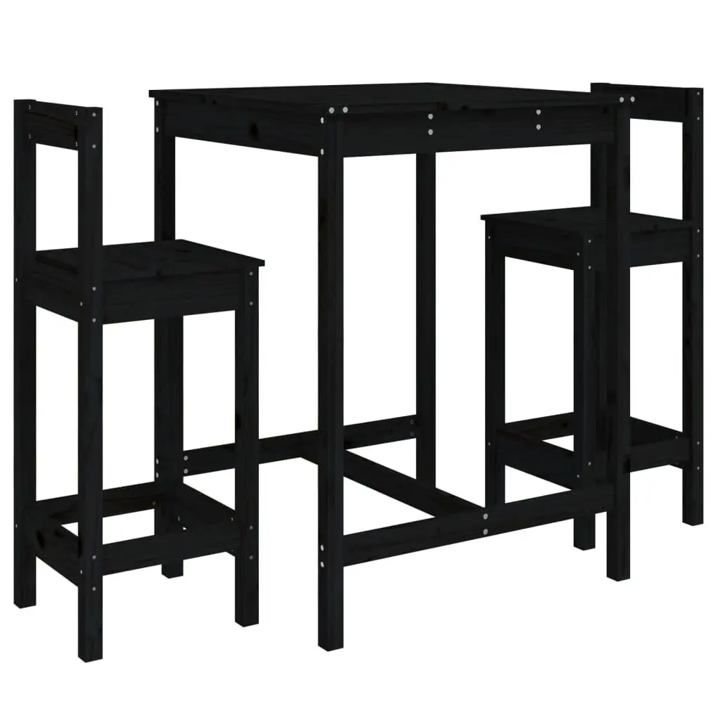 Outdoor Garden Bar Set with Sturdy Pine Wood Construction