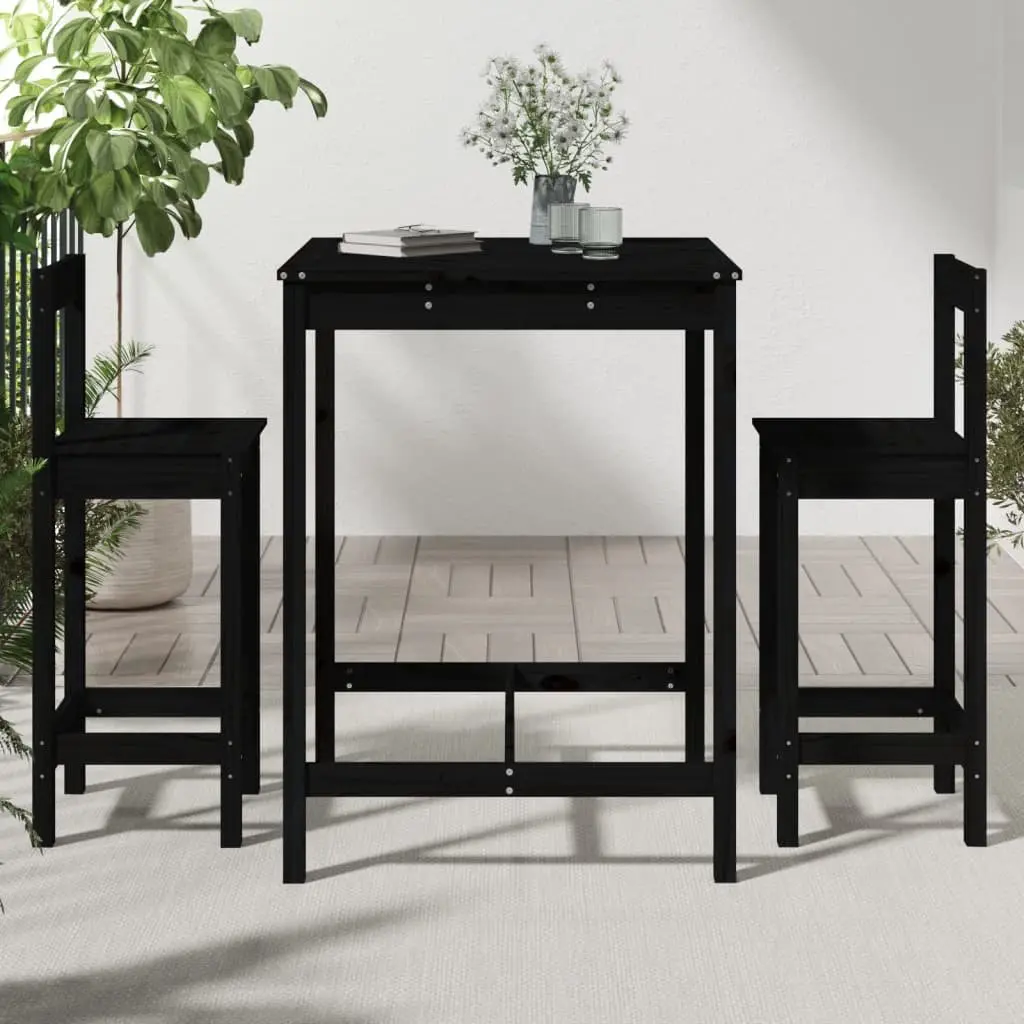 Outdoor Garden Bar Set with Sturdy Pine Wood Construction