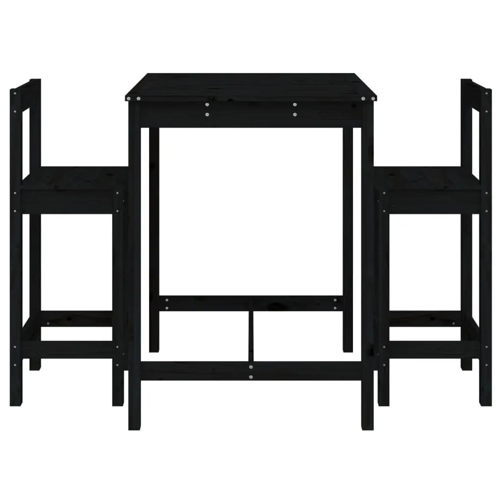 Outdoor Garden Bar Set with Sturdy Pine Wood Construction