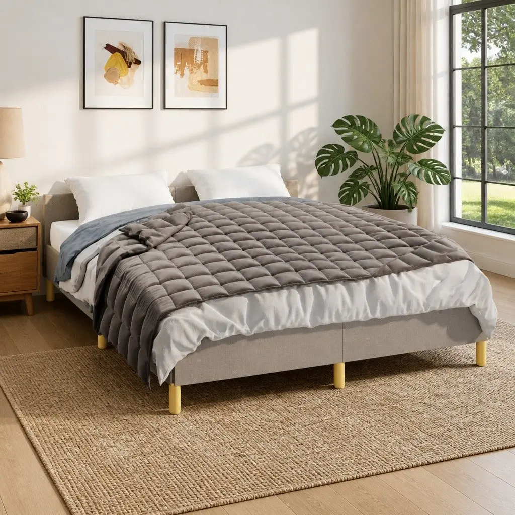 Grey Weighted Blanket 152x203 cm 7 kg
