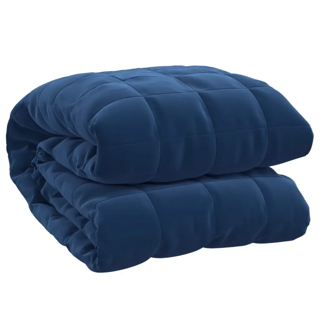 Weighted Blanket Blue 152x203 cm 7 kg Soft Pressure Sleep Aid Bedding