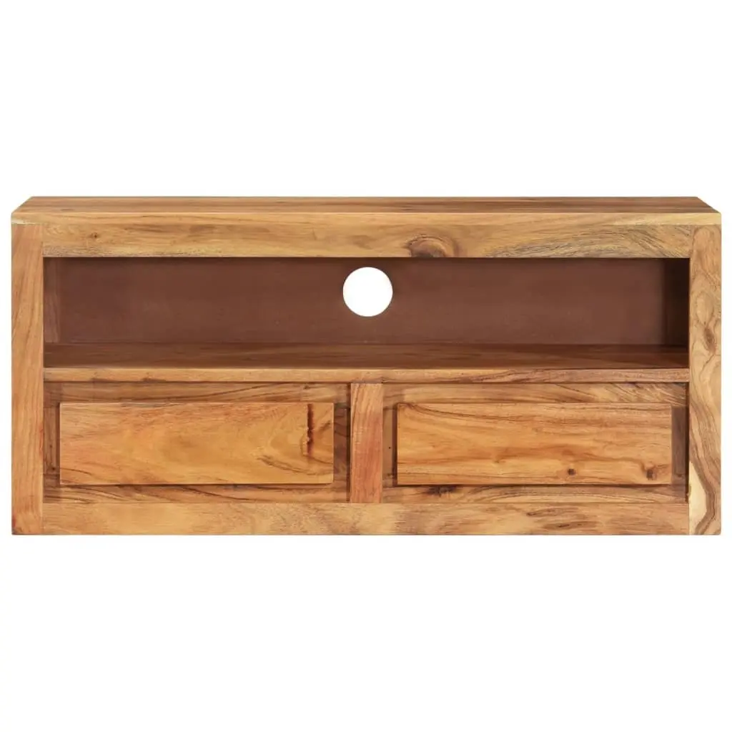Solid Wood Acacia TV Cabinet with Storage Drawers
