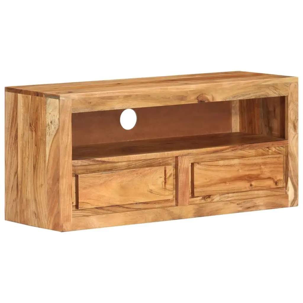 Solid Wood Acacia TV Cabinet with Storage Drawers