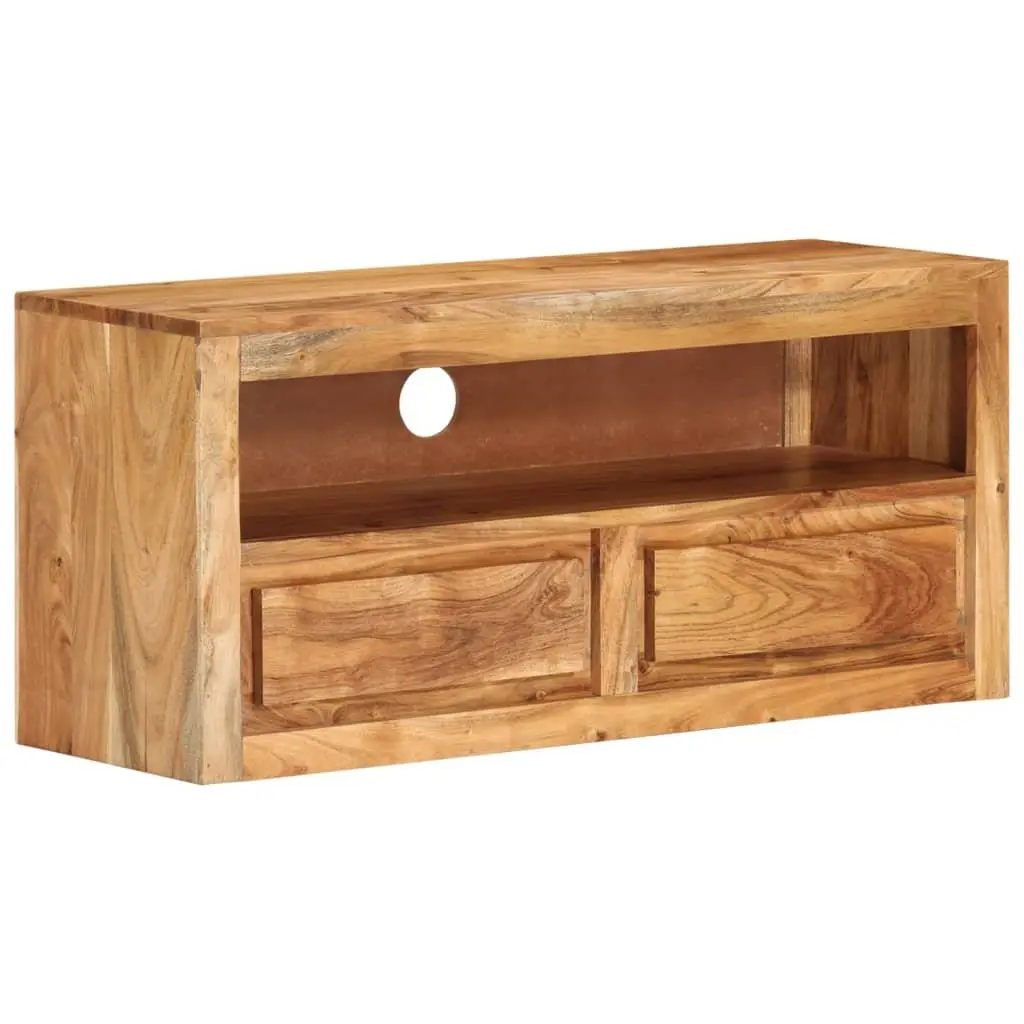 Solid Wood Acacia TV Cabinet with Storage Drawers