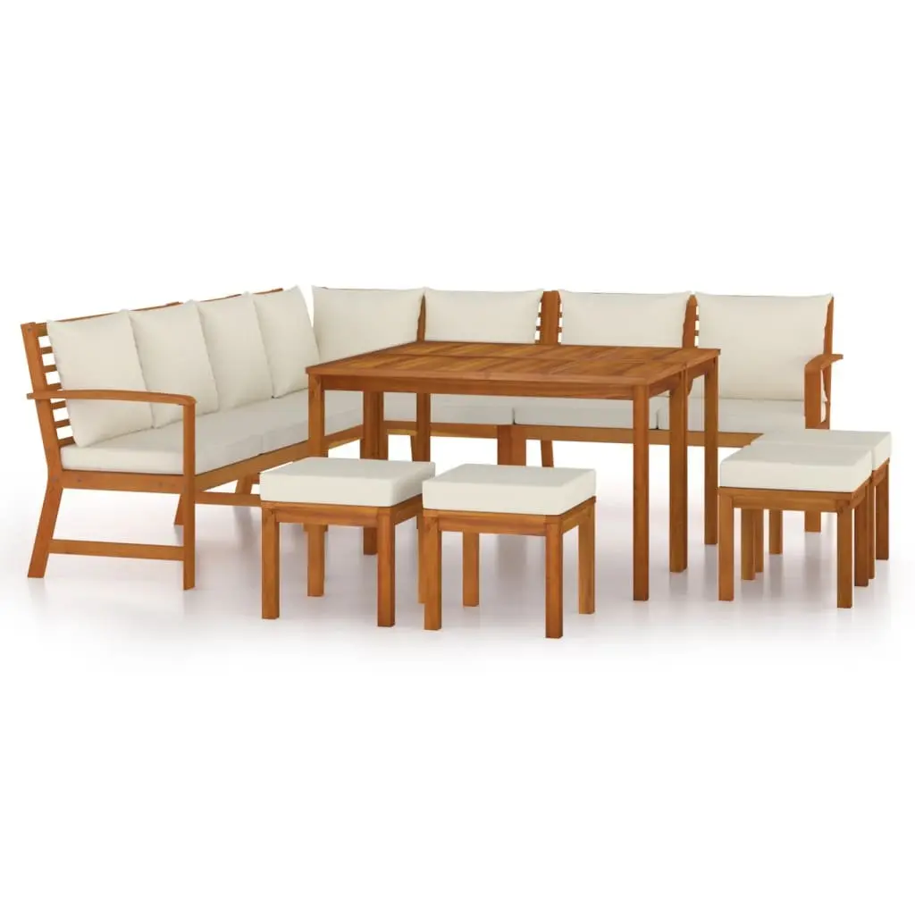 11 Piece Outdoor Dining Set with Cushions